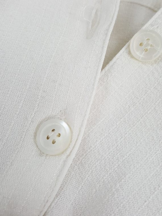 vaniitas archival Ann Demeulemeester white draped oversized shirt runway spring 1994 180432