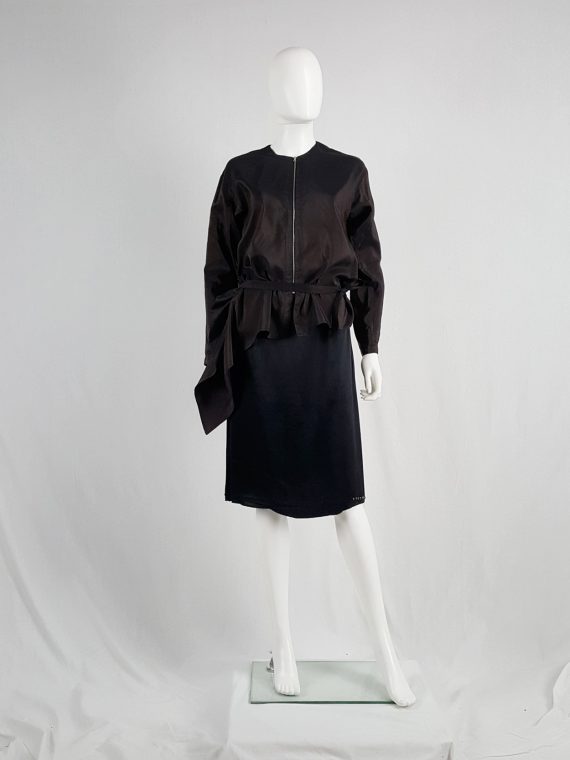 vaniitas archival Maison Martin Margiela black skirt with round studs runway fall 2006 160459