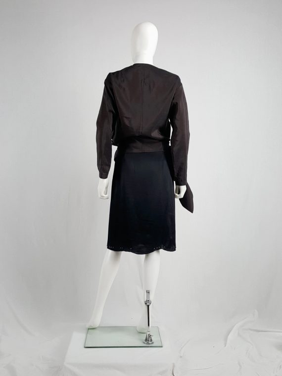 vaniitas archival Maison Martin Margiela black skirt with round studs runway fall 2006 160634
