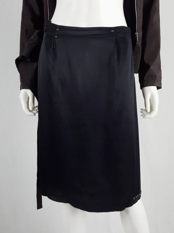 vaniitas archival Maison Martin Margiela black skirt with round studs runway fall 2006 160850