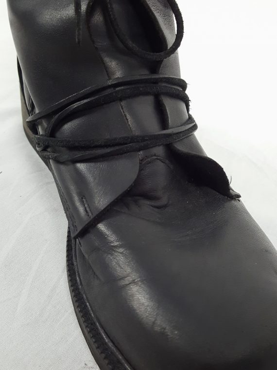 vaniitas vintage Dirk Bikkembergs black boots with laces through the soles 90s 1998151058