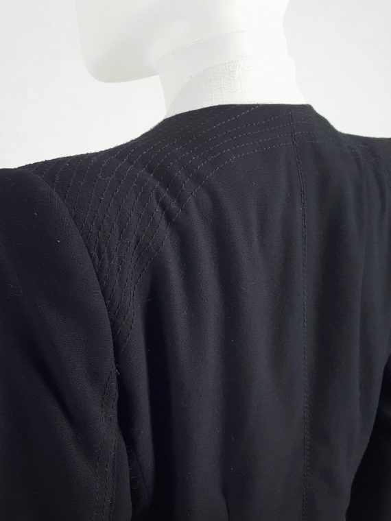 vaniitas vintage Haider Ackermann black jacket with double front zipper runway fall 2009 170133