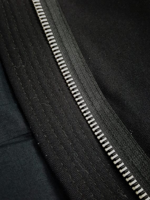 vaniitas vintage Haider Ackermann black jacket with double front zipper runway fall 2009 170257