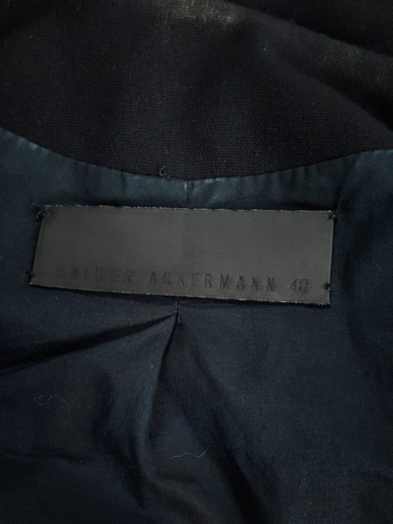 vaniitas vintage Haider Ackermann black jacket with double front zipper runway fall 2009 170338