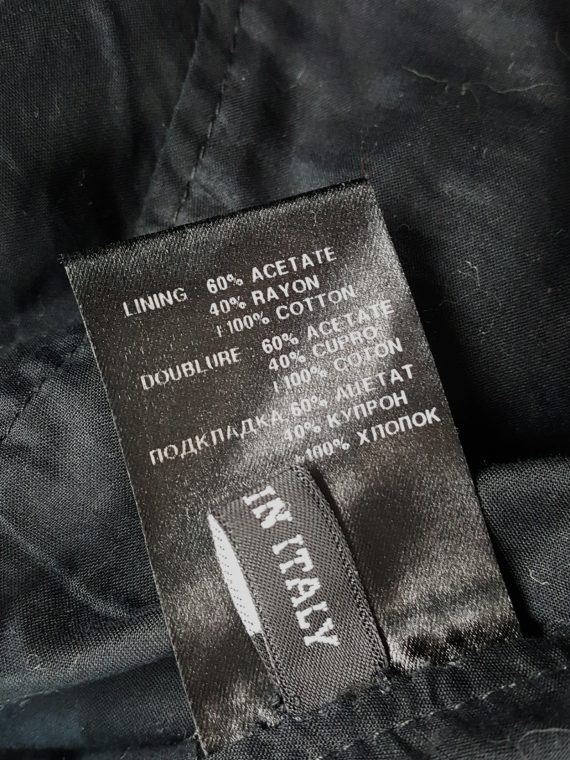 vaniitas vintage Haider Ackermann black jacket with double front zipper runway fall 2009 170428