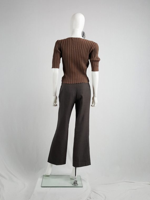 vaniitas vintage Maison Martin Margiela brown reproduction of a puff sleeve sweater fall 1994 archive115429