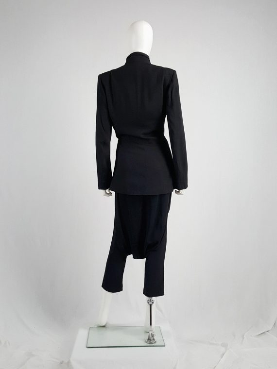 vaniitas Ann Demeulemeester black blazer with asymmetric wrap front fall 1996 115108