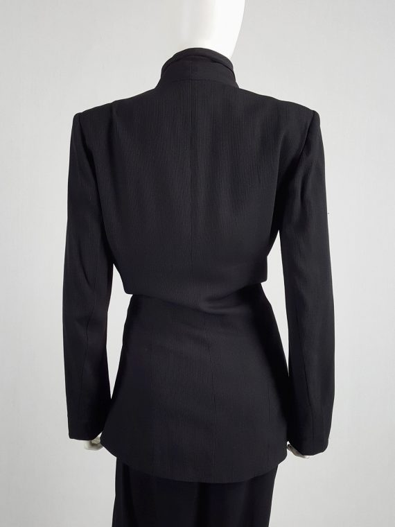 vaniitas Ann Demeulemeester black blazer with asymmetric wrap front fall 1996 115128