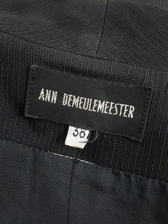 vaniitas Ann Demeulemeester black blazer with asymmetric wrap front fall 1996 115241(0)
