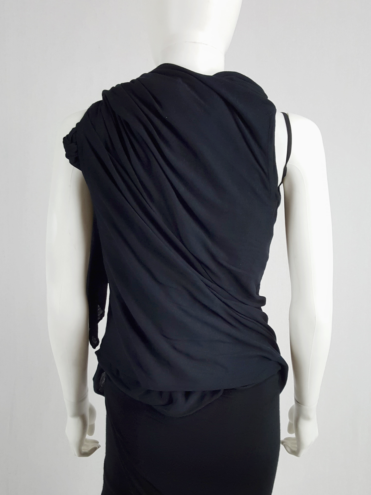 Ann Demeulemeester black triple wrapped top — spring 1998 - V A N II T A S