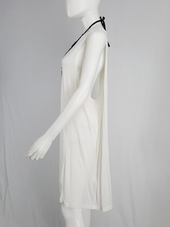 vaniitas Ann Demeulemeester white dress with faux cape spring 2013 103557