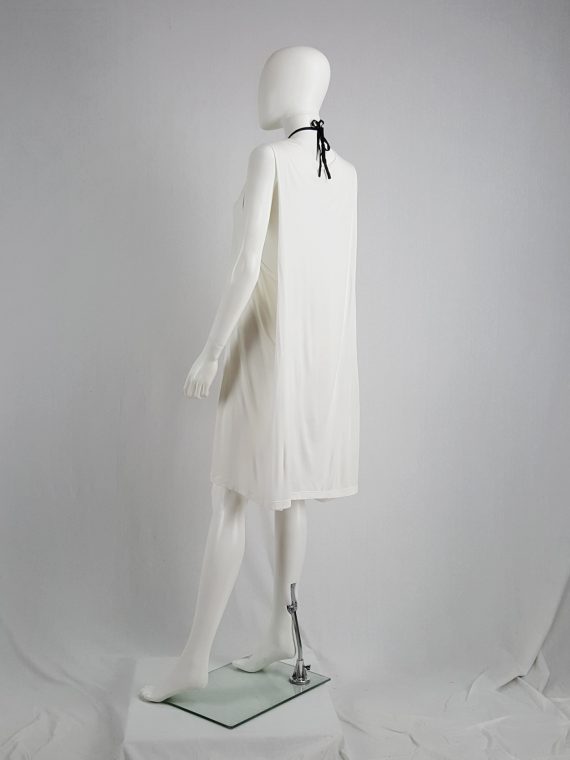 vaniitas Ann Demeulemeester white dress with faux cape spring 2013 103645