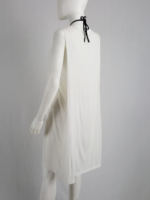 vaniitas Ann Demeulemeester white dress with faux cape spring 2013 103725