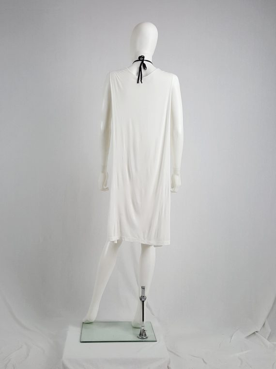 vaniitas Ann Demeulemeester white dress with faux cape spring 2013 103802(0)