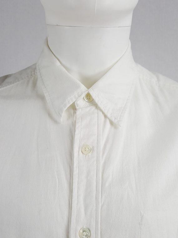 vaniitas Ann Demeulemeester white oversized shirt with oversized pockets spring 2011 133745(0)