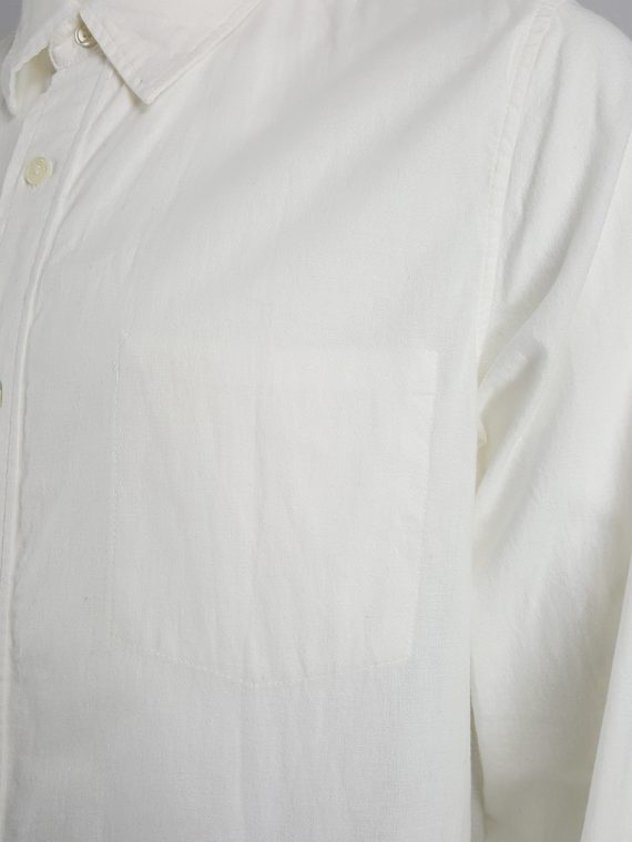 vaniitas Ann Demeulemeester white oversized shirt with oversized pockets spring 2011 133755