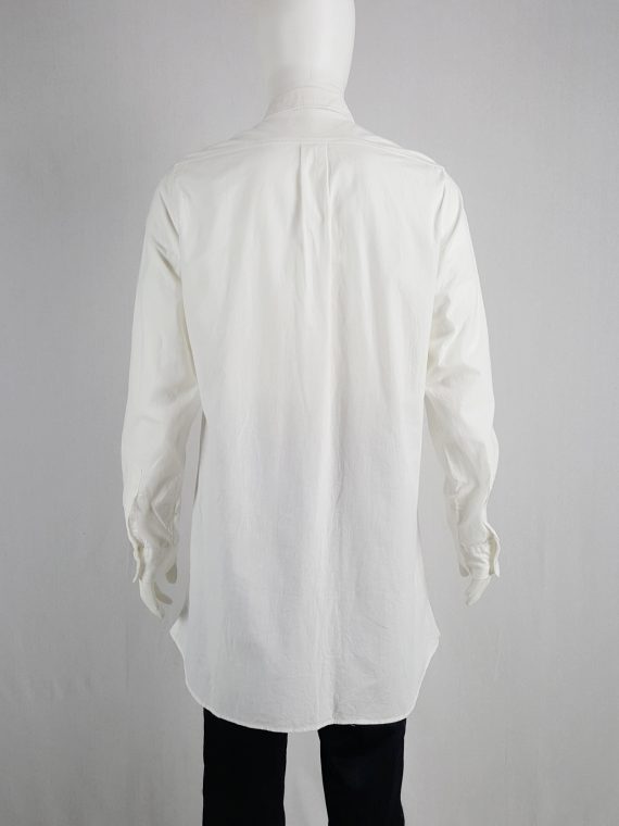 vaniitas Ann Demeulemeester white oversized shirt with oversized pockets spring 2011 133950