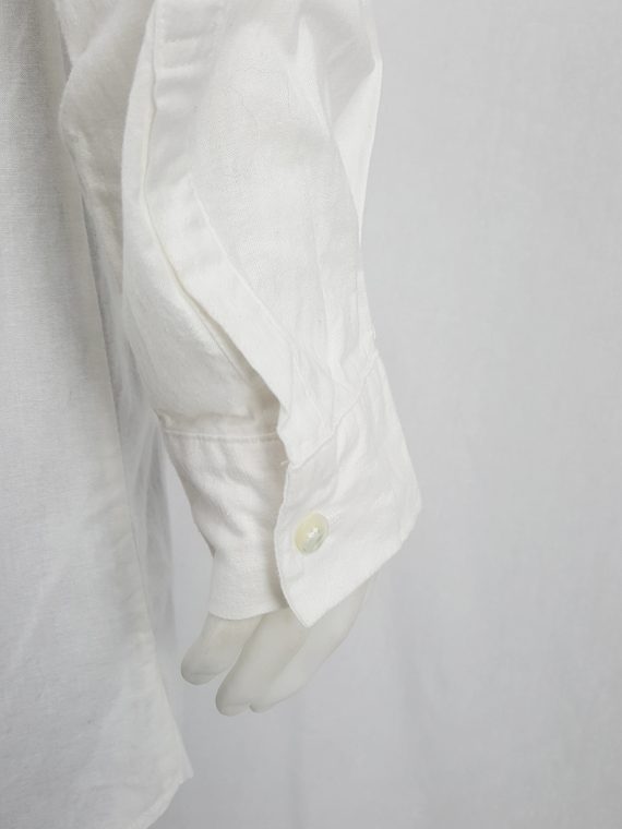vaniitas Ann Demeulemeester white oversized shirt with oversized pockets spring 2011 134005