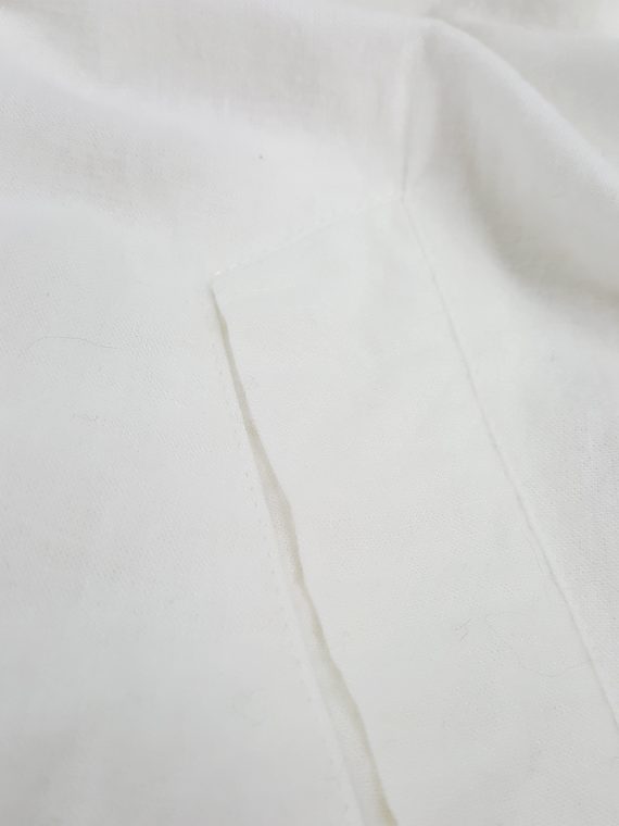 vaniitas Ann Demeulemeester white oversized shirt with oversized pockets spring 2011 134107