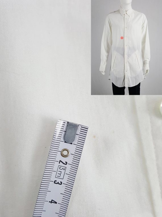 vaniitas Ann Demeulemeester white oversized shirt with oversized pockets spring 2011 13413