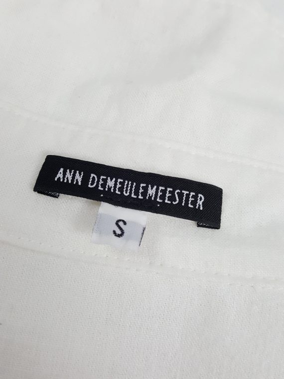 vaniitas Ann Demeulemeester white oversized shirt with oversized pockets spring 2011 134152