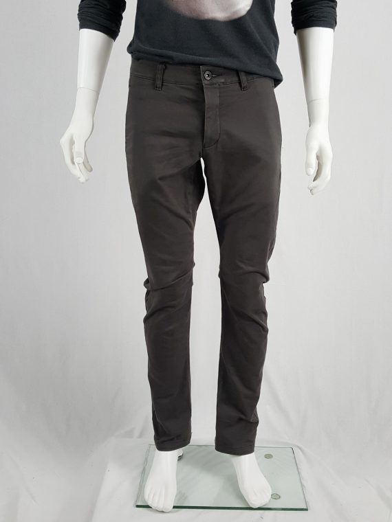 vaniitas Attachment Kayuzuki Kumagai grey trousers with curved legs 135452(0)