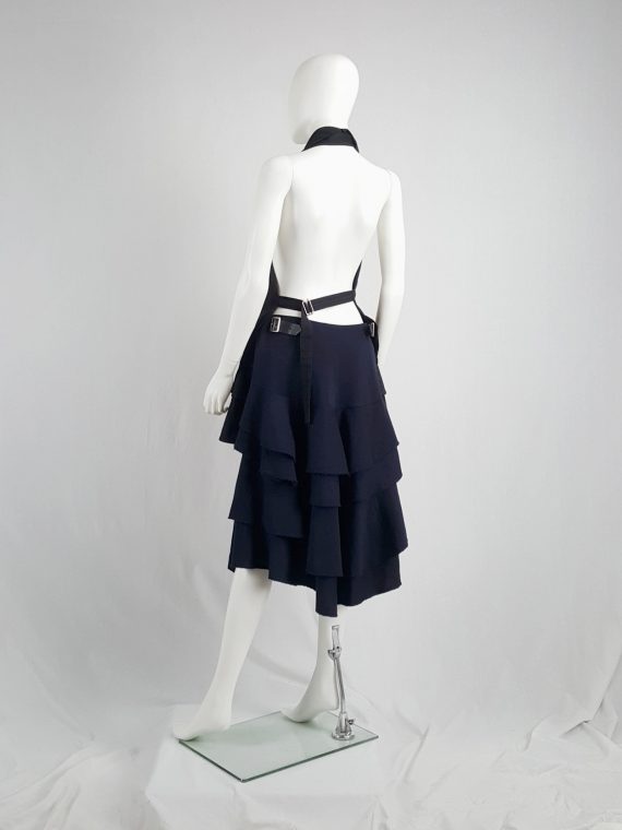 vaniitas Comme des Garçons navy skirt with back ruffles fall 2006 115159