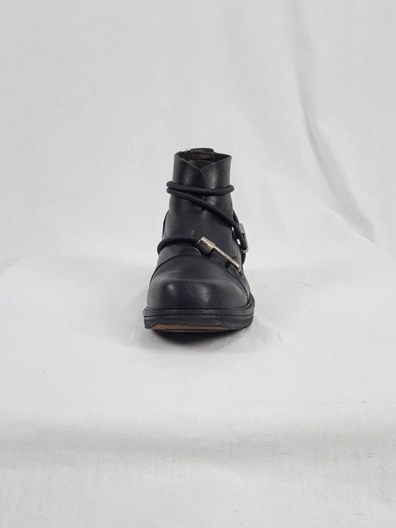 vaniitas Dirk Bikkembergs black mountaineering boots with metal heel archive 1997 124834