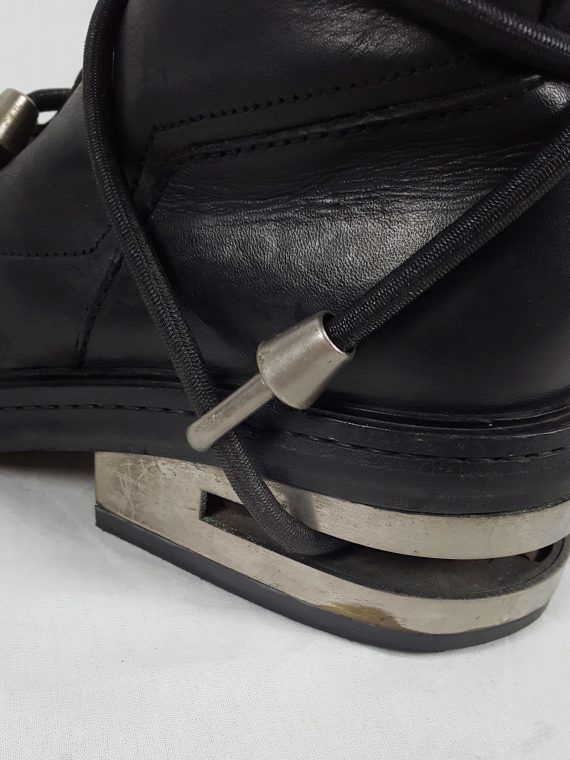 vaniitas Dirk Bikkembergs black mountaineering boots with metal heel archive 1997 125010