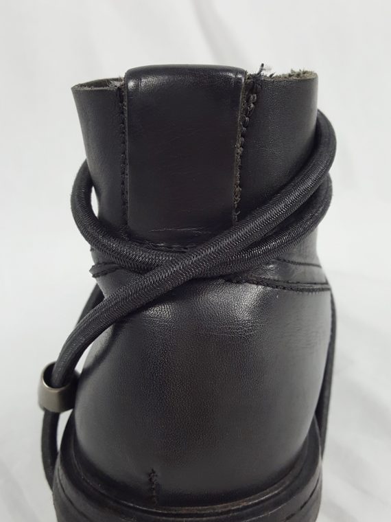 vaniitas Dirk Bikkembergs black mountaineering boots with metal heel archive 1997 125026
