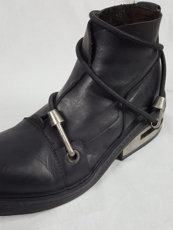 vaniitas Dirk Bikkembergs black mountaineering boots with metal heel archive 1997 125044