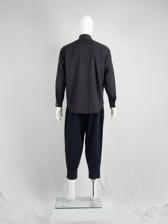 vaniitas Issey Miyake Men black harem trousers with pleats on the waist and hems 145607