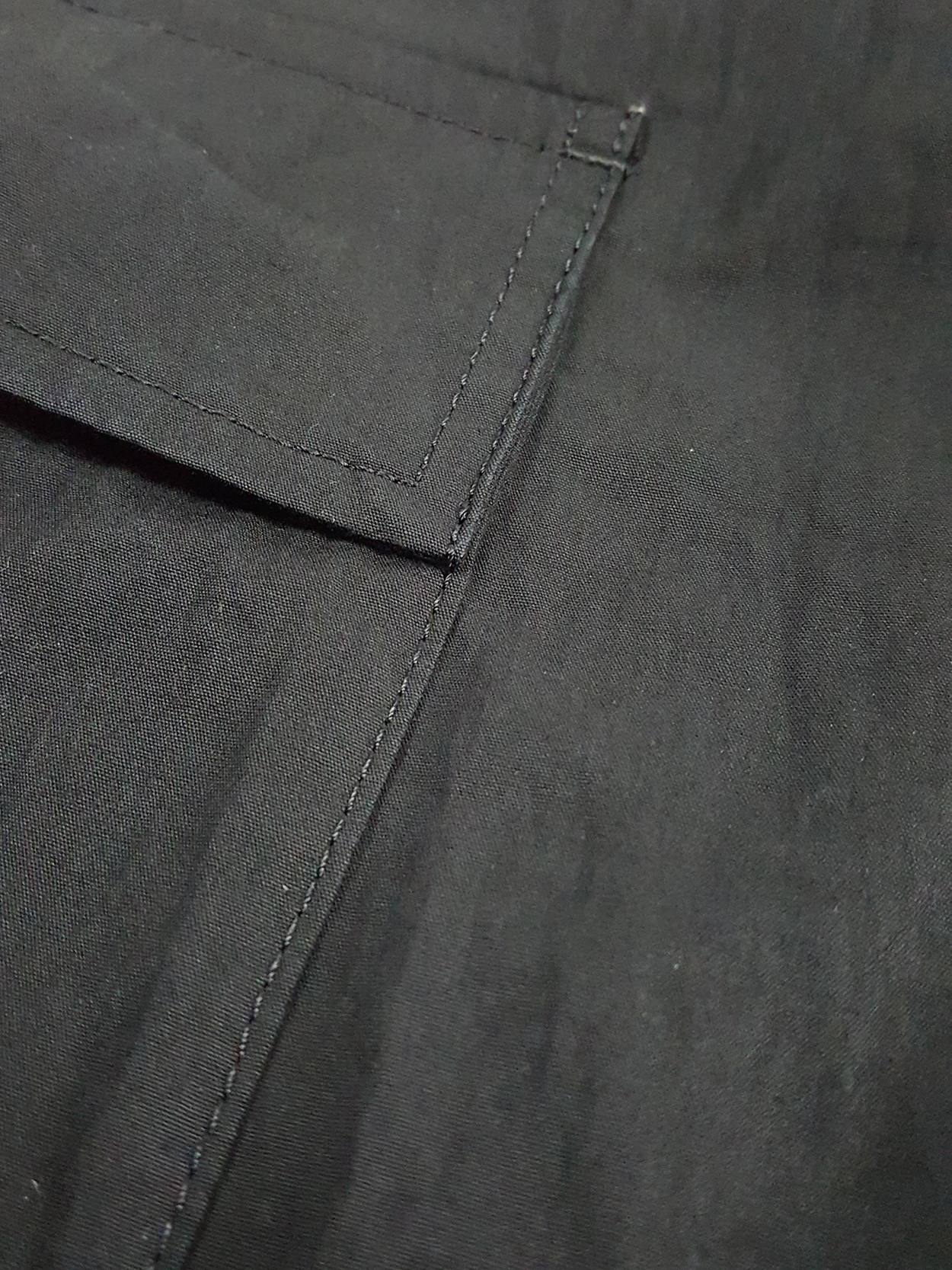 Y's Yohji Yamamoto black drop crotch trousers with cargo pockets - V A ...