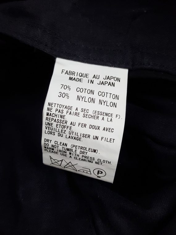 vaniitas Ys Yohji Yamamoto black drop crotch trousers with cargo pockets 101810