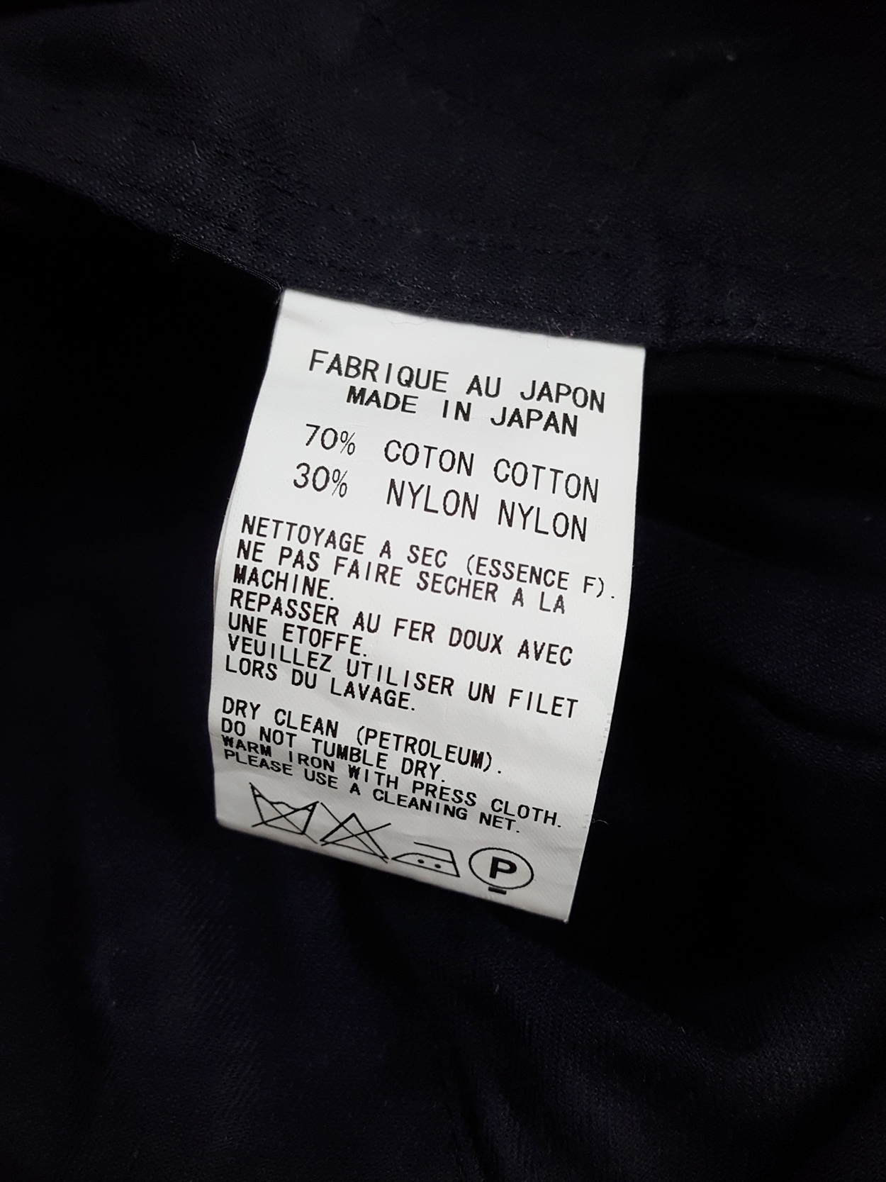 Y's Yohji Yamamoto black drop crotch trousers with cargo pockets - V A ...