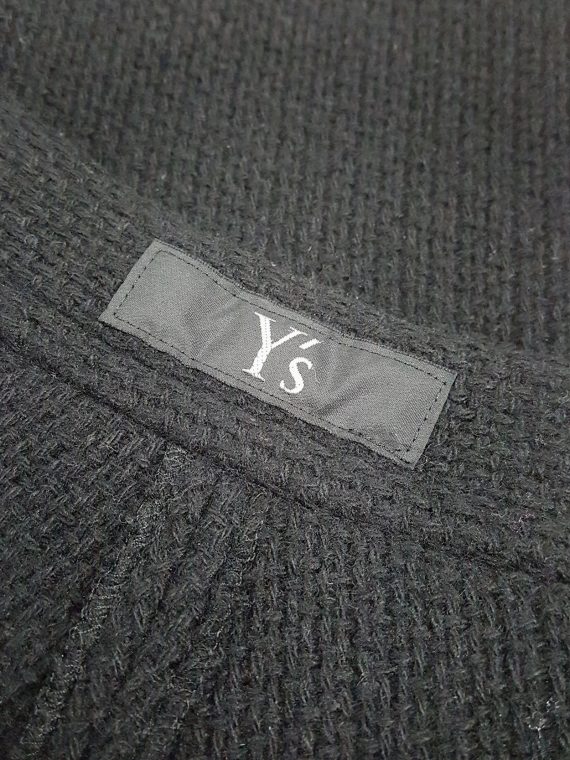vaniitas Ys Yohji Yamamoto black knit sweatpants with heavily frayed sides 122856