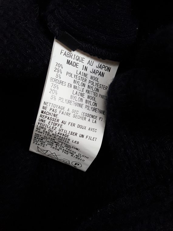 vaniitas Ys Yohji Yamamoto black knit sweatpants with heavily frayed sides 122912(0)