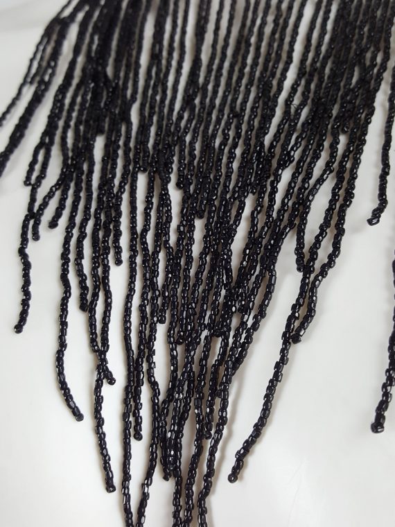 vaniitas vaniitas Ann Demeulemeester black necklace with beaded fringe spring 2012 094554