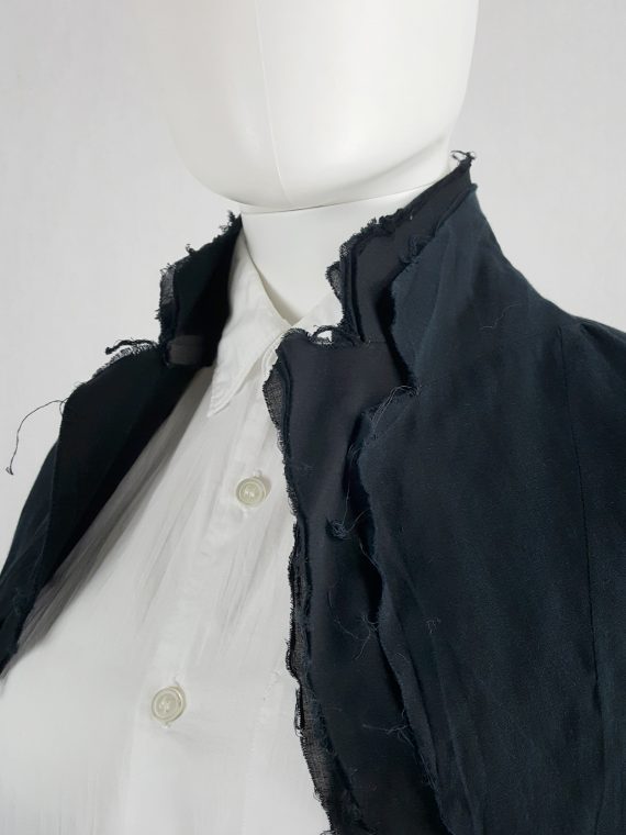 vaniitas vintage Comme des Garçons blue triple-layered blazer with cutaway hem AD 1997 115627