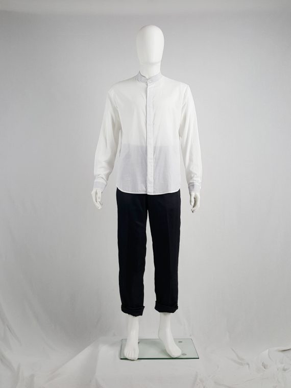 vaniitas vintage Maison Martin Margiela white minimalist shirt with mao collar spring 2001 135215