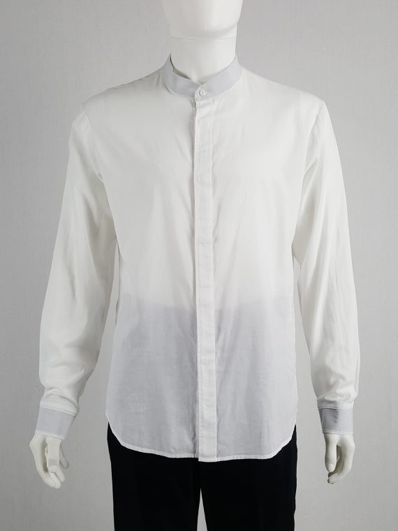 vaniitas vintage Maison Martin Margiela white minimalist shirt with mao collar spring 2001 135253