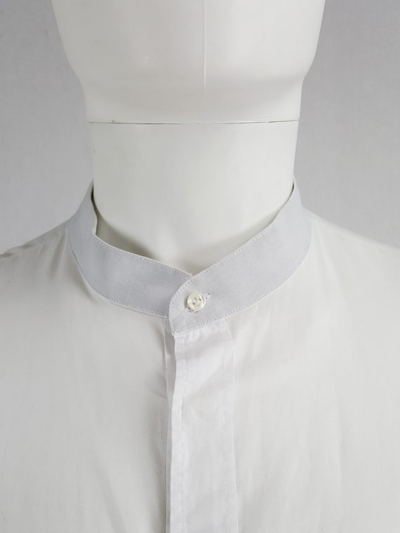 vaniitas vintage Maison Martin Margiela white minimalist shirt with mao collar spring 2001 135308(0)