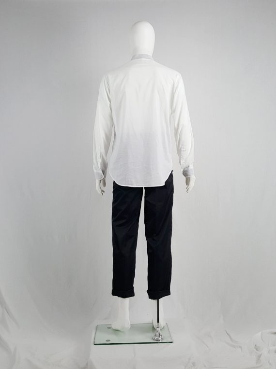 vaniitas vintage Maison Martin Margiela white minimalist shirt with mao collar spring 2001 135353