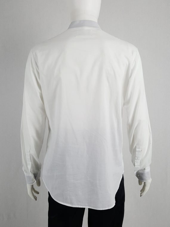 vaniitas vintage Maison Martin Margiela white minimalist shirt with mao collar spring 2001 135412