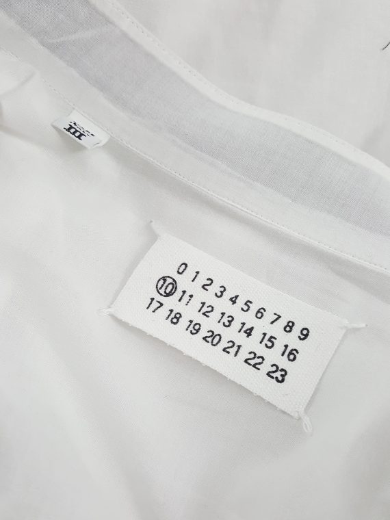 vaniitas vintage Maison Martin Margiela white minimalist shirt with mao collar spring 2001 142244