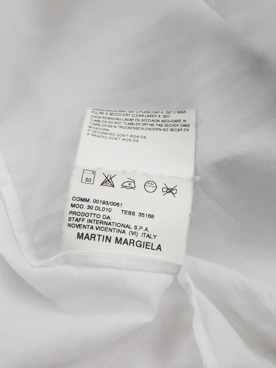vaniitas vintage Maison Martin Margiela white minimalist shirt with mao collar spring 2001 142256