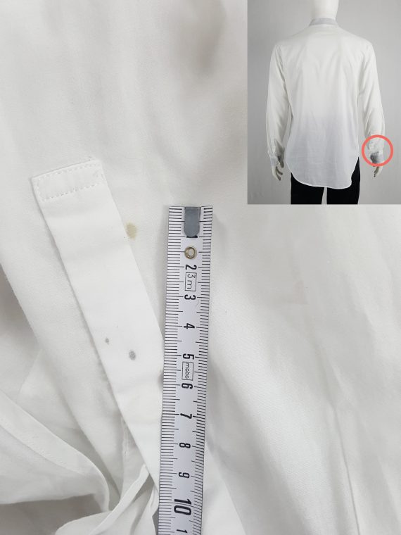 vaniitas vintage Maison Martin Margiela white minimalist shirt with mao collar spring 2001 142328