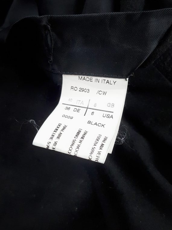 vaniitas vintage Rick Owens CRUST black coat with asymmetric zipper and cowl neck fall 2009 114055