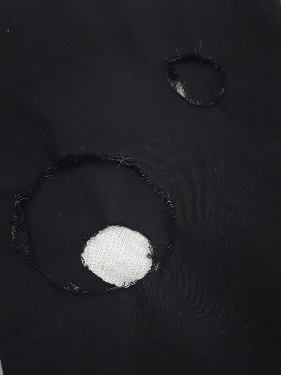Yohji Yamamoto black trousers with circle cutouts runway spring 2010 124645