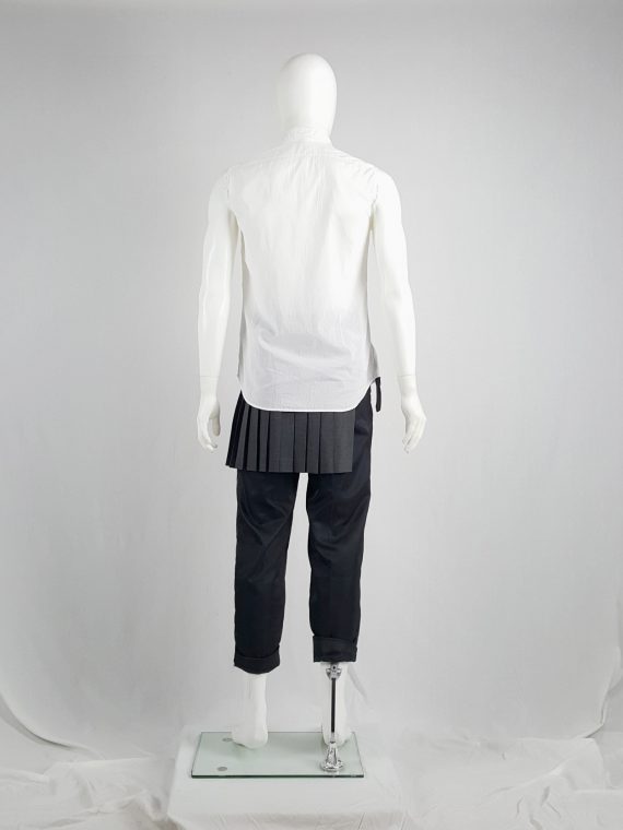 vaniitas vintage Comme des Garcons Homme Plus grey belted half-skirt spring 2009 170508